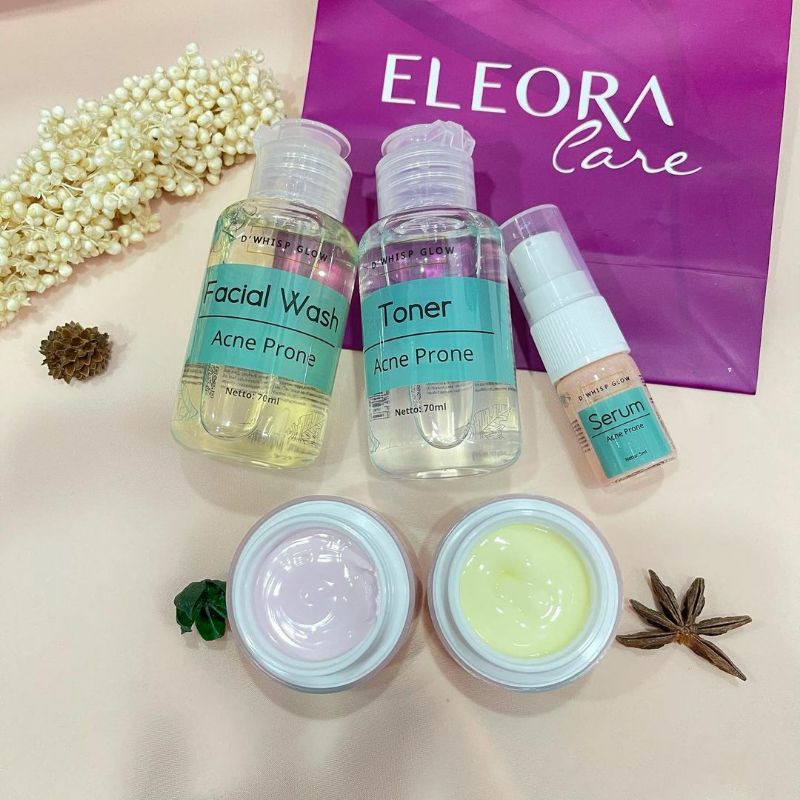 ELEORA D'WHIPS GLOW DIAMOND ACNE/ ACNE PRONE ( UNTUK KULIT BERJERAWAT)
