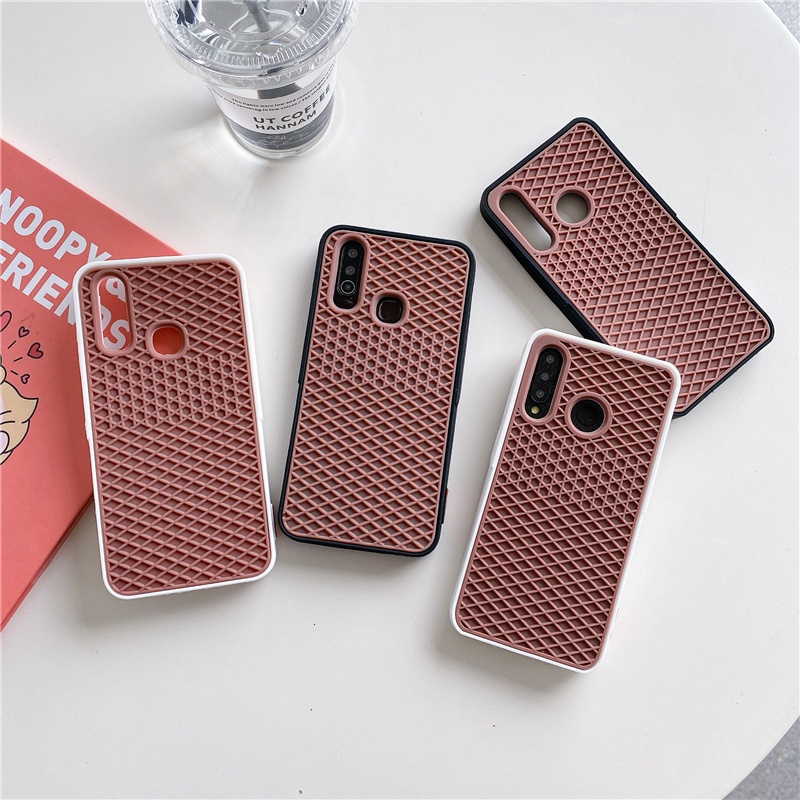 Soft Case Silikon Desain Waffle Untuk VIVO Y15S Y15A Y01 Y12S Y12A Y21 Y21S Y21T Y33T Y11 Y12 Y15 Y17 Y20i Y20i Y20i Y20i Y20s