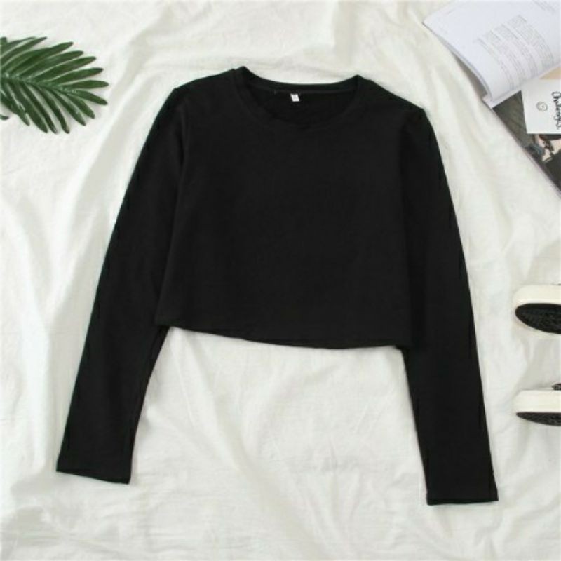 Sweater polos Crop Basic / SWEATER POLOS / SWEATER WANITA