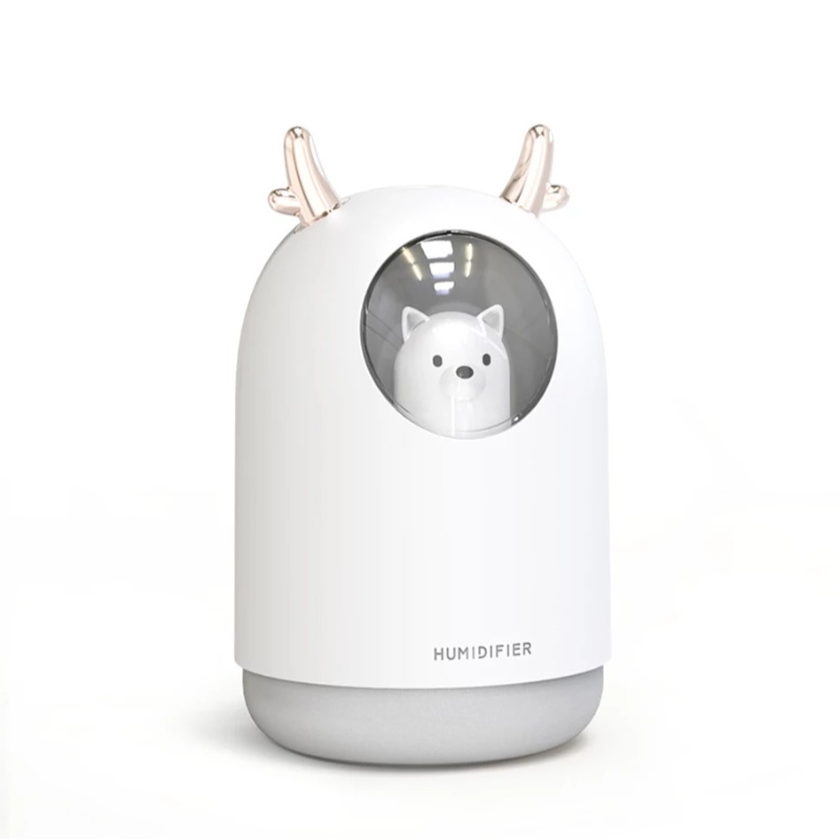 Diffuser Aromatherapy Essential Oil / Air Humidifier / Pelembab Ruangan-WHITE-DOGGY