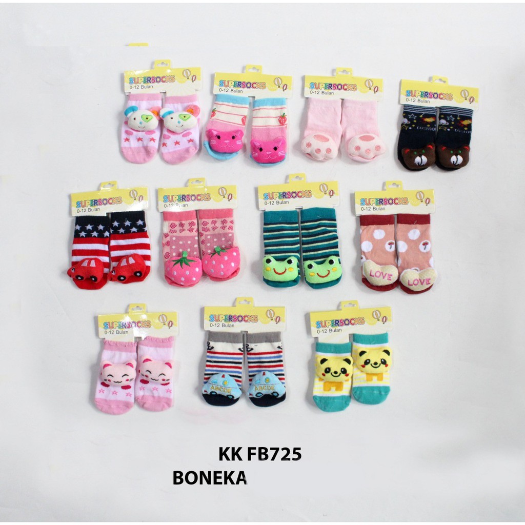 kaos kaki bayi motif boneka SNI | 3D Kemasan Mika