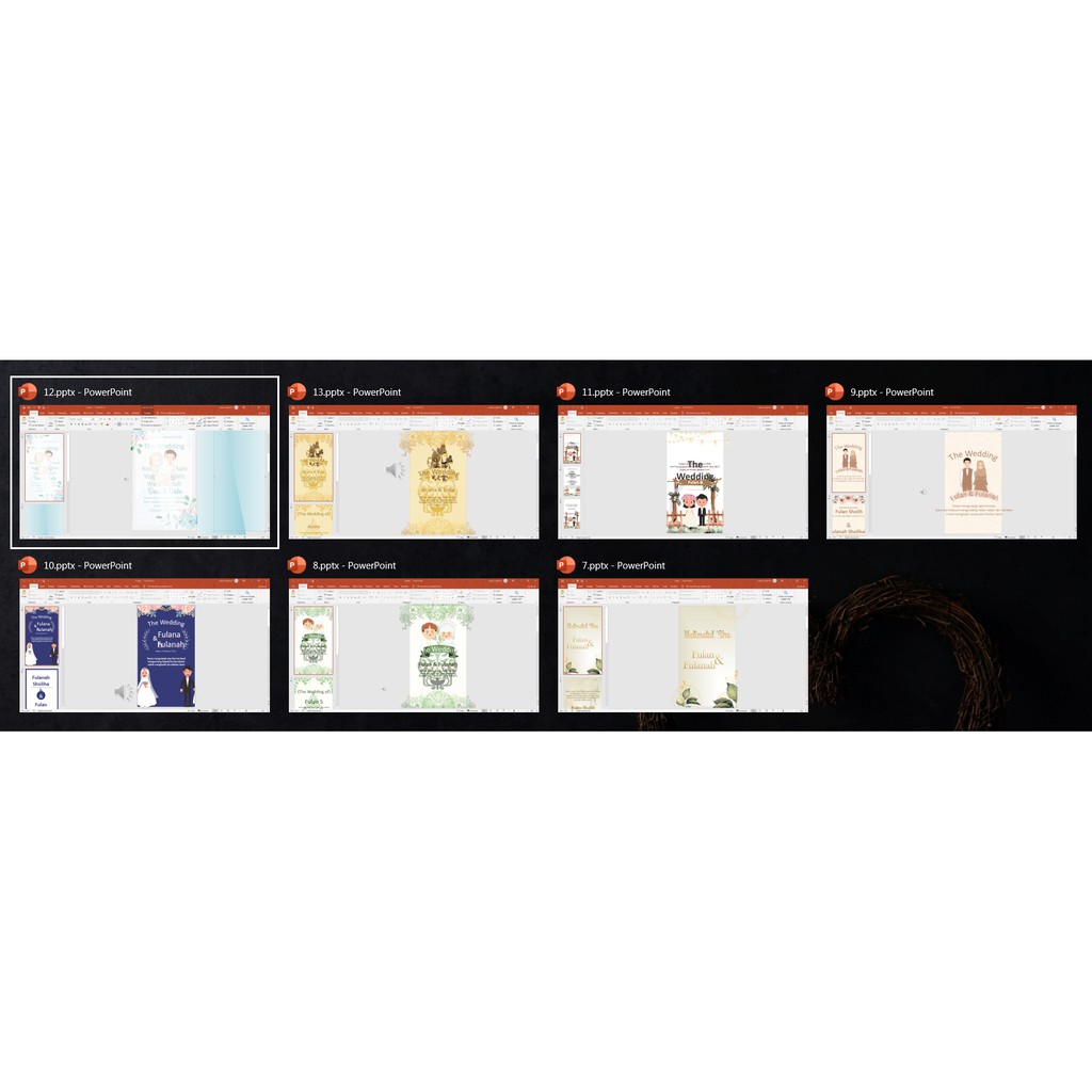 TEMPLATE UNDANGAN PERNIKAHAN DIGITAL | Video Invitation Wedding Ms Power Point Ucapan Kado Souvenir