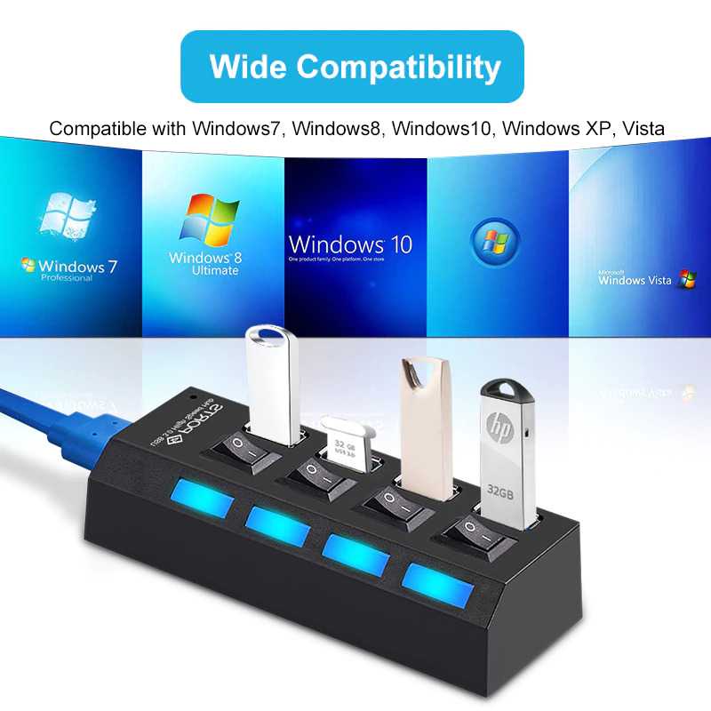 IDN TECH - EASYIDEA USB Hub 3.0 4 Port with Power Supply - U9103