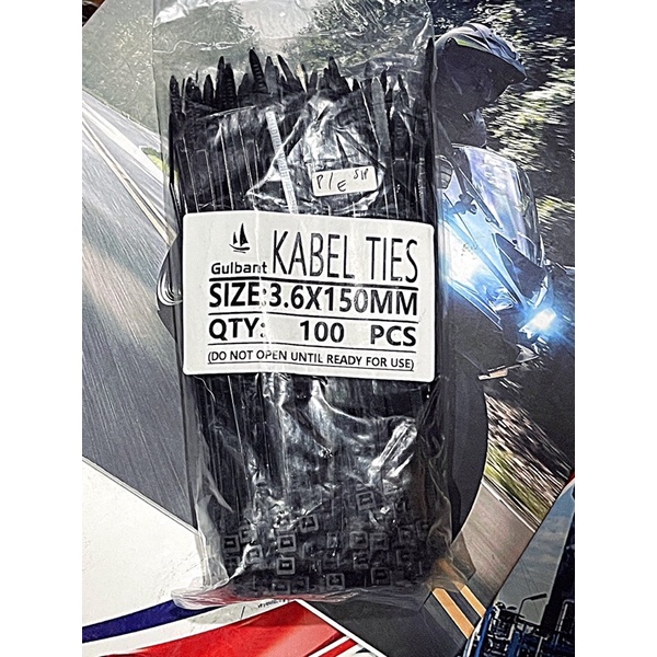 [1 PAK] KABEL TIES 3.6 X 150 MM PENGIKAT KABEL TIE TALI RIPET 3.6X150MM