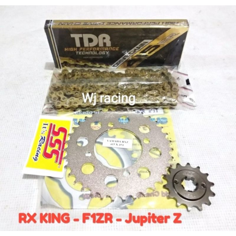 GEAR SET SSS JUPITER Z-VEGA R RANTAI TDR 415 GOLD