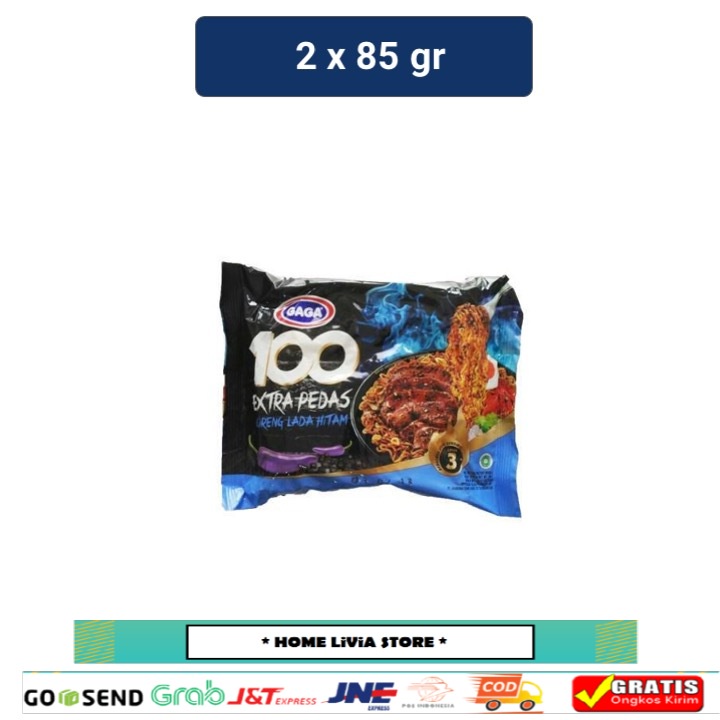 

Gaga 100 Extra Pedas Goreng Lada Hitam 85gr x 2 Pcs