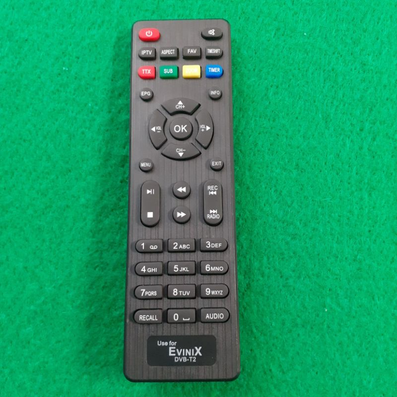 Remote STB Set Top Box EVINIX . DVB - T2 .
