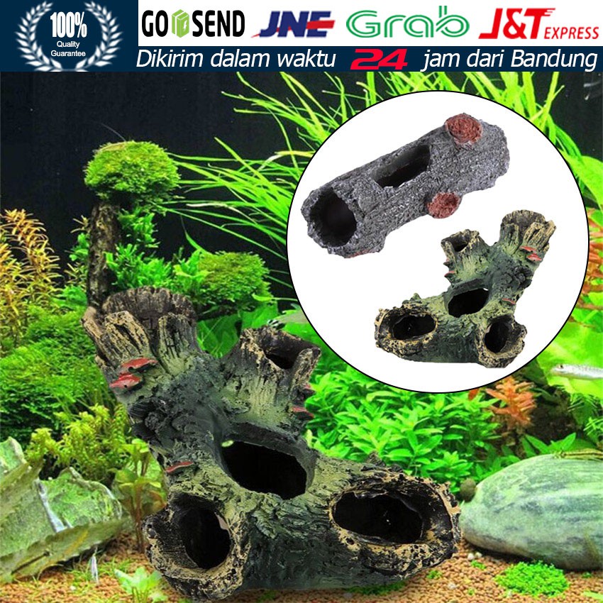 Ornamen Hiasan  Goa Batu Resin  Aquarium  Aksesoris Akuarium 