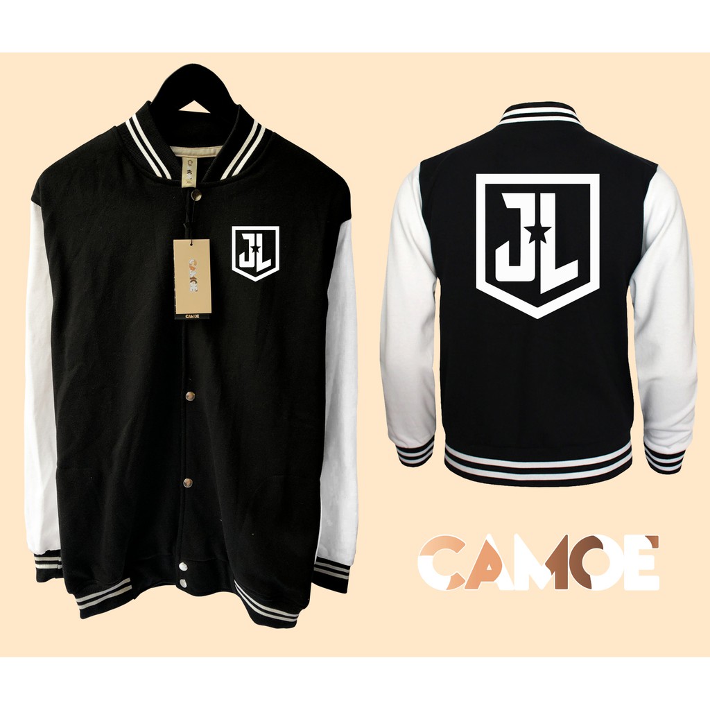 Jaket Varsity Baseball DC Comic Justice League Logo