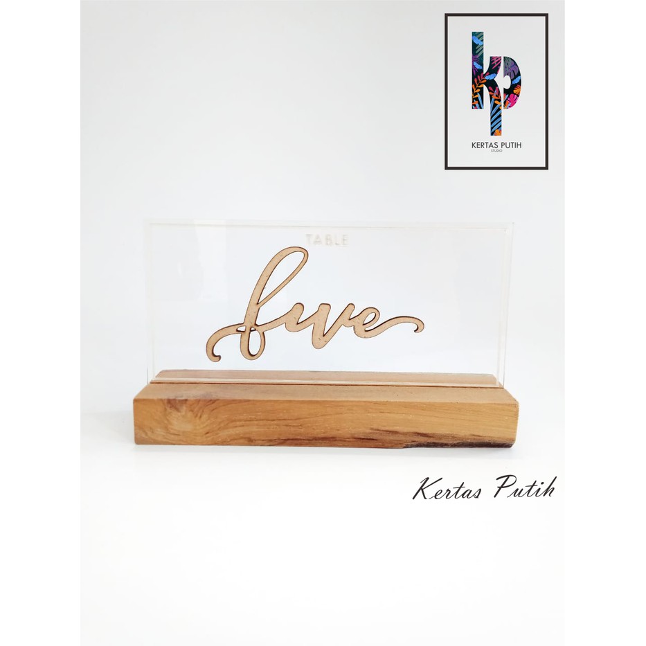 

Nomor Meja Acrylic Clear 12 x 20 cm