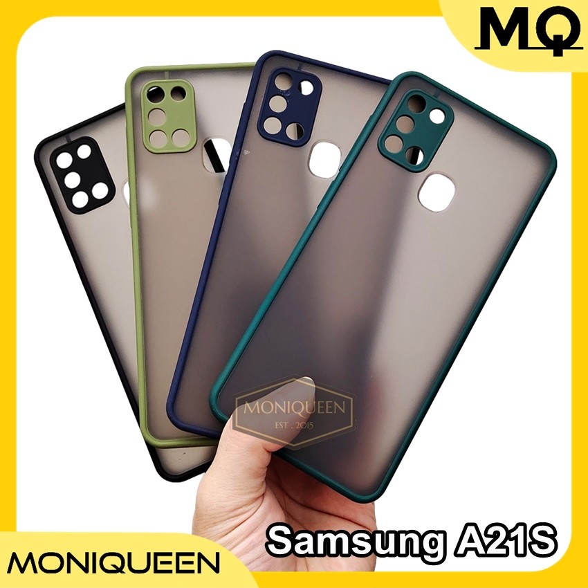 Hybrid Aero Case Samsung A10S A20S A50S A21S A70S A51 A11 M11 A01 CORE Lens Camera Cover Soft Case-Samsung A21S