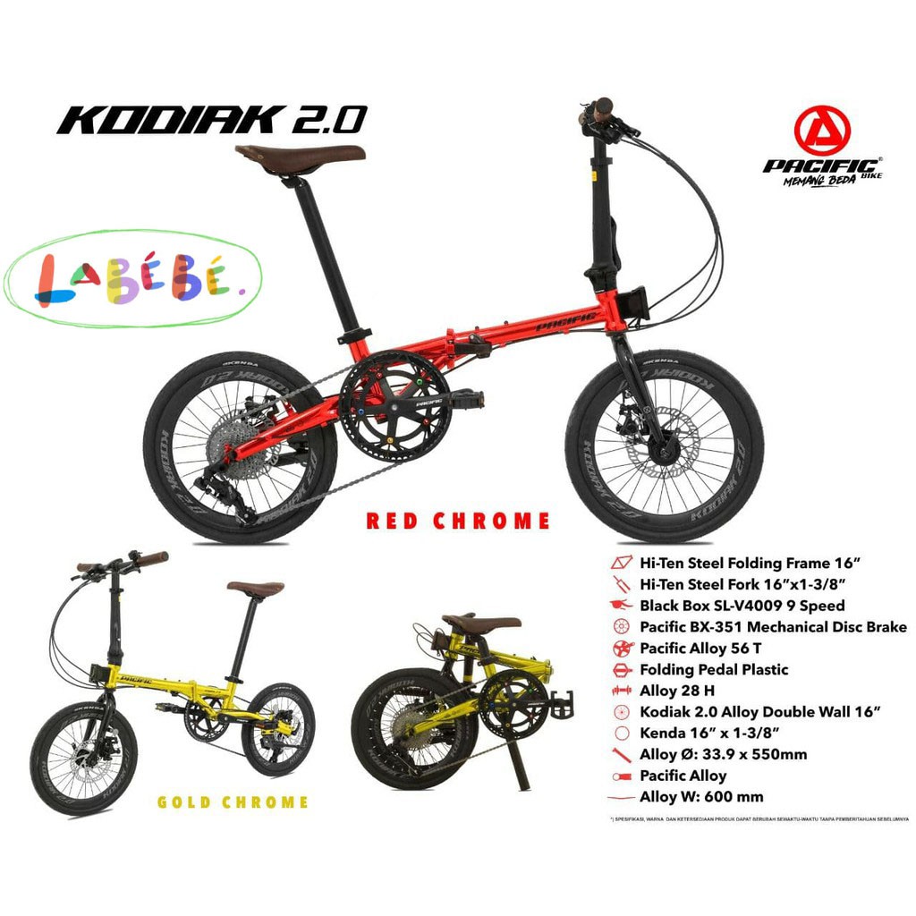 Sepeda Lipat 16" Inch Pacific Kodiak 2.0