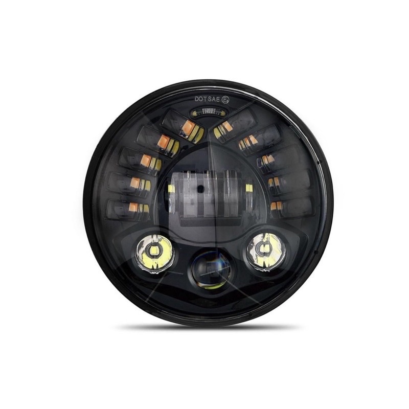 NEW Daymaker 19 Led 7 Inch Dus Hitam Polos Import 90 Watt Ninja Megapro Tiger Scorpio King Vixion w175 dll