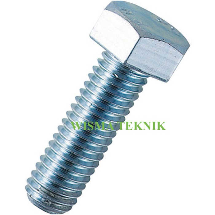 Baut Hexagon Putih M12 x 50 mm