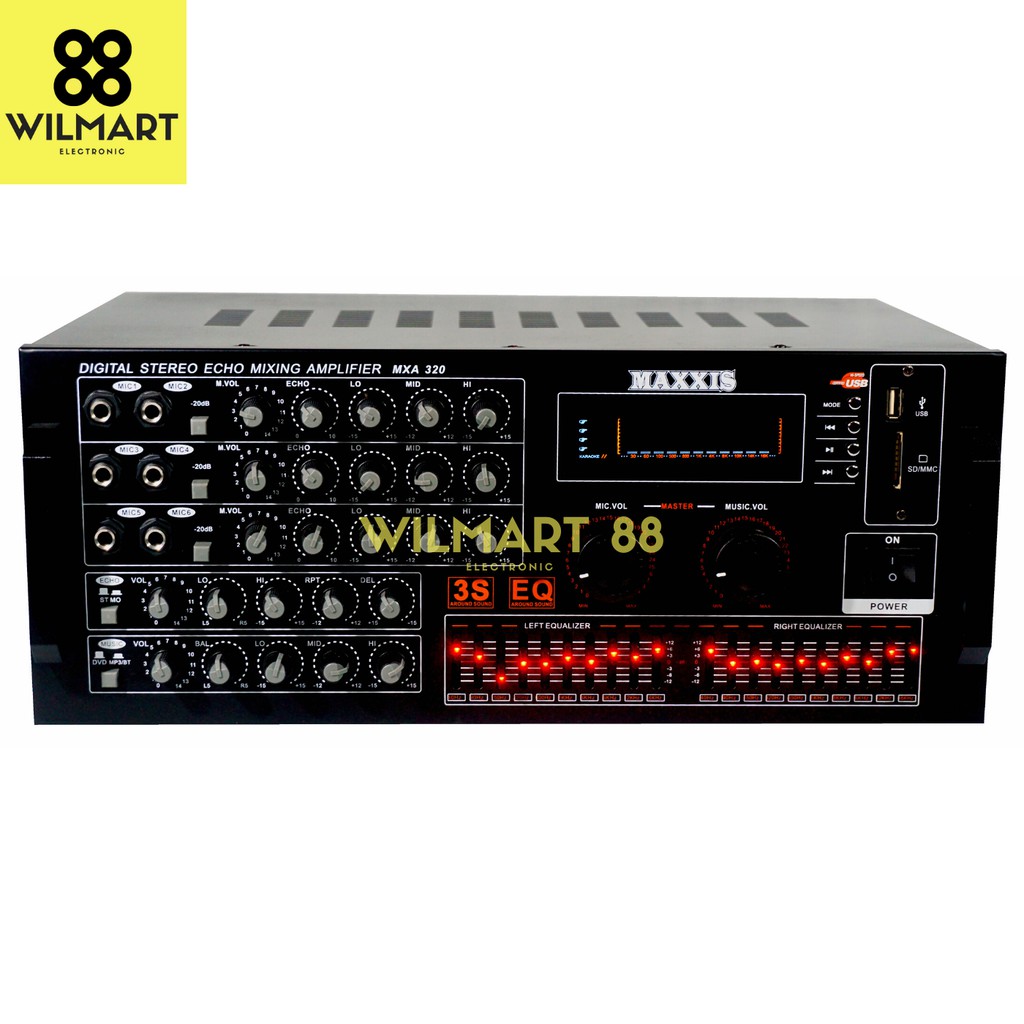 Professional Power Ampli Bluetooth MXA 320 USB / Power Amplifier Bluetooth MXA-320 Original MAXXIS