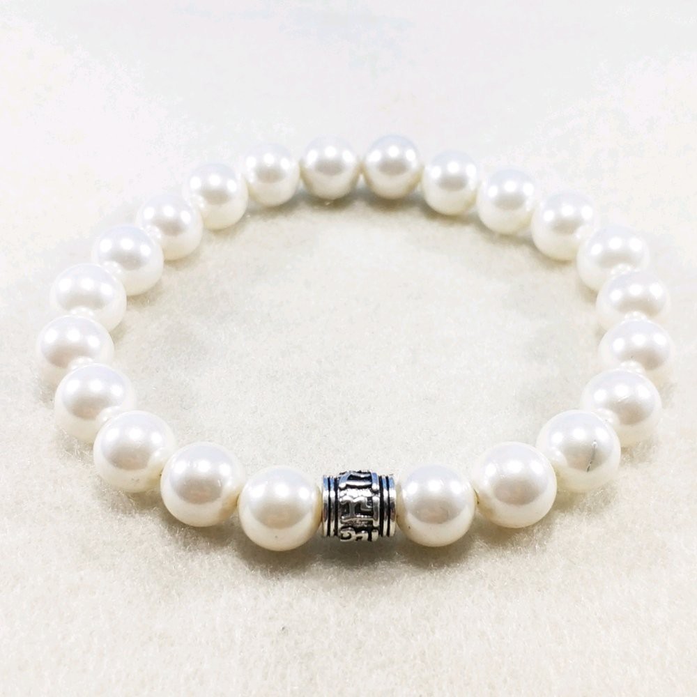 GELANG PEARL PREMIUM COLLECTION DENGAN ORNAMEN PERAK 925 MEWAH