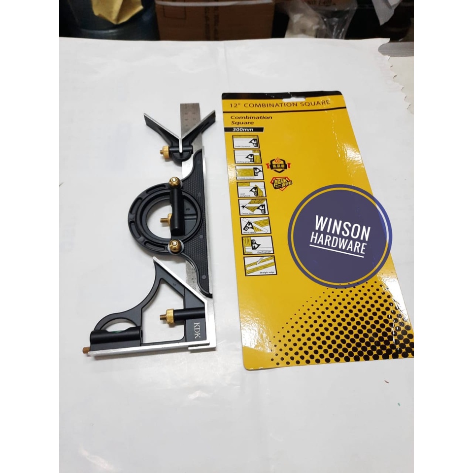 

Penggaris Siku Kombinasi Waterpass 12" inch inci Combination Square Ruler 300mm