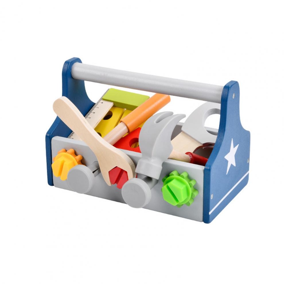 Mainan Perkakas Kayu Motorik Anak / Wooden Toolbox Set Toys