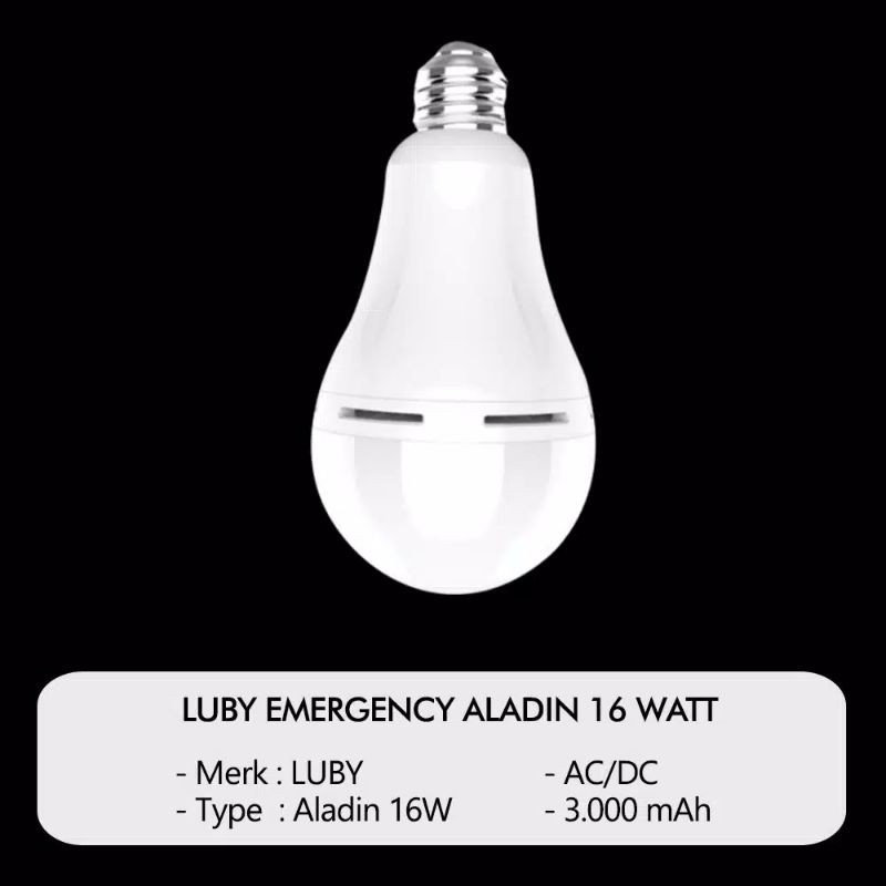 Lampu emergency /Lampu aladin LUBY 10watt & 16watt
