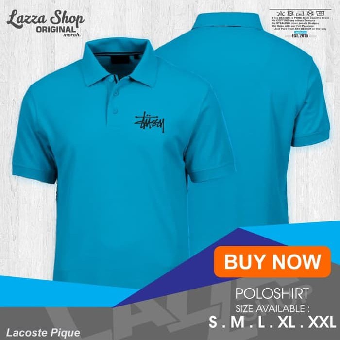 Poloshirt / Polo Kaos / Baju Kerah Stussy Keren Murah   -gtx new