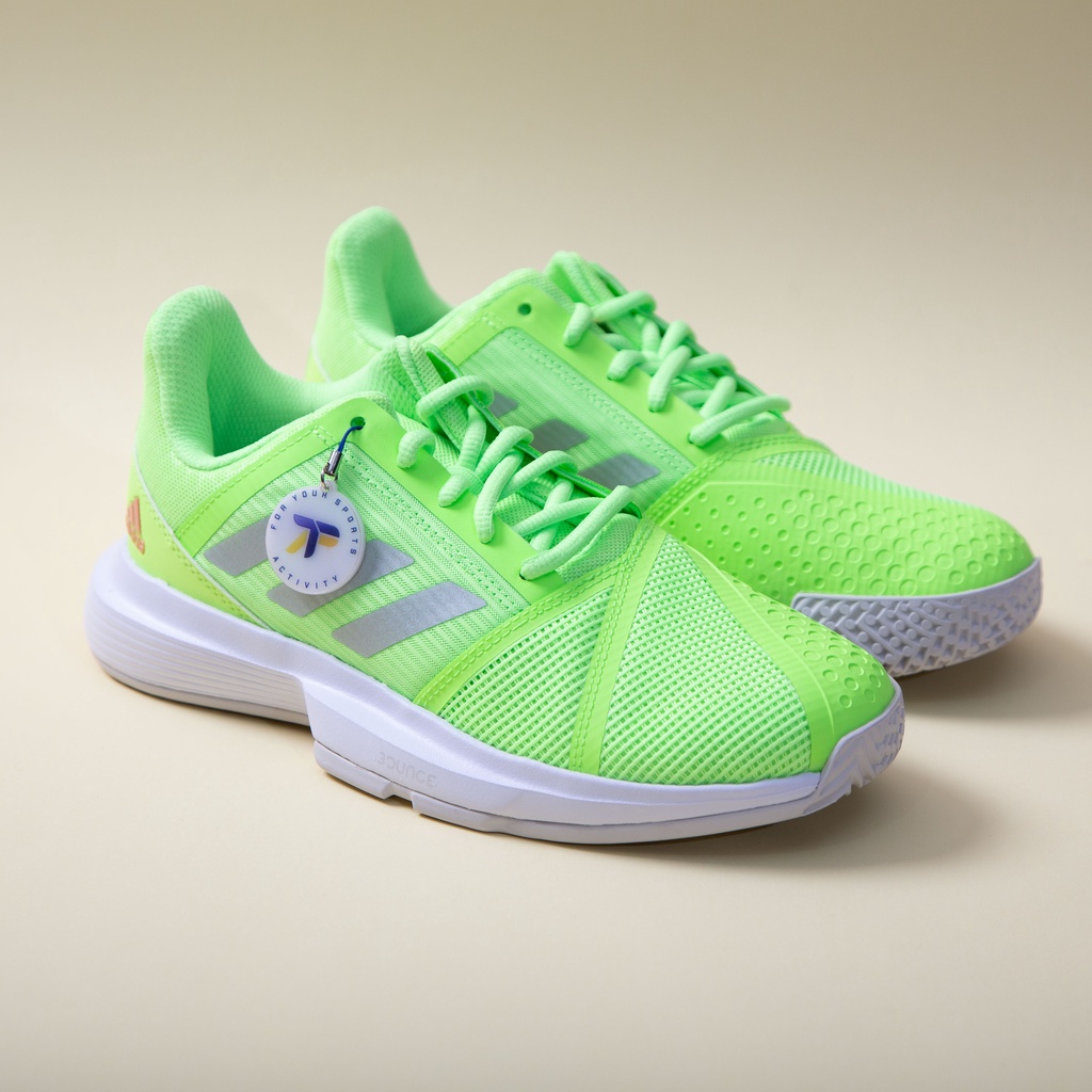 Sepatu Tenis Tennis Shoes Women Wanita adidas Courtjam Court Jam Bounce W Signal Green / Silver Hija