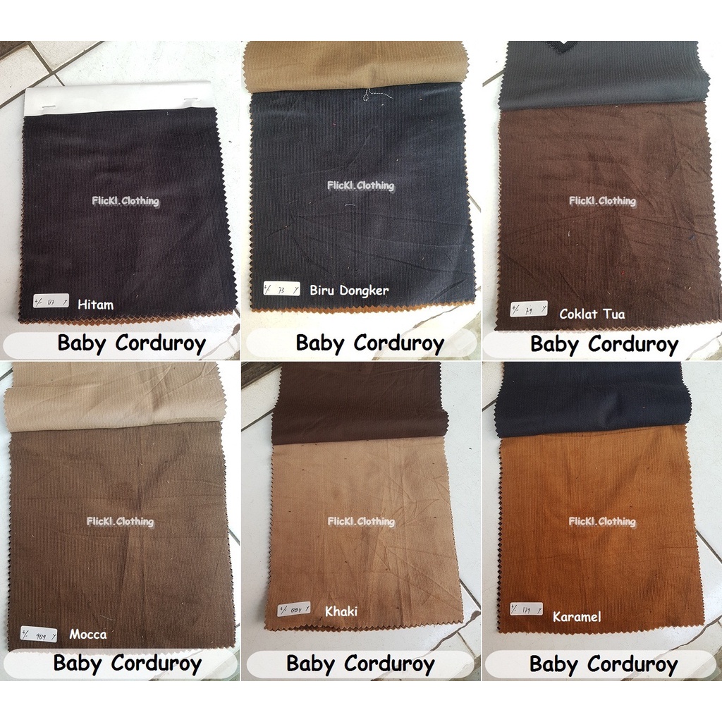 Bahan Kain Baby Corduroy Katun Corduroy 6oz Tipis Kemeja Atasan Gamis Terusan Muslim Harga 0.5Meter 50Centimeter