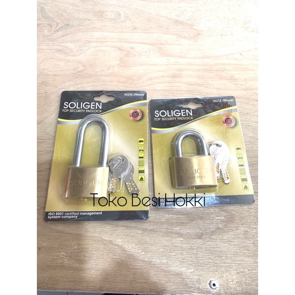 Gembok Soligen 50mm Pendek & Panjang