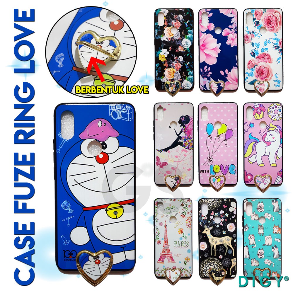 casing hp Case import F9 Realme 2 pro  Realme C1 Fuze GRATIS  Ring stand hp Love