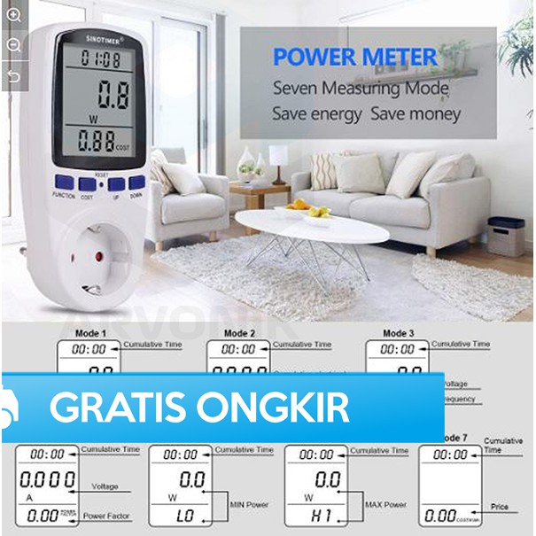 KWH METER DIGITAL TAFFWARE KWE-PM01 ORIGINAL ALAT PENGUKUR MULTIFUNGSI