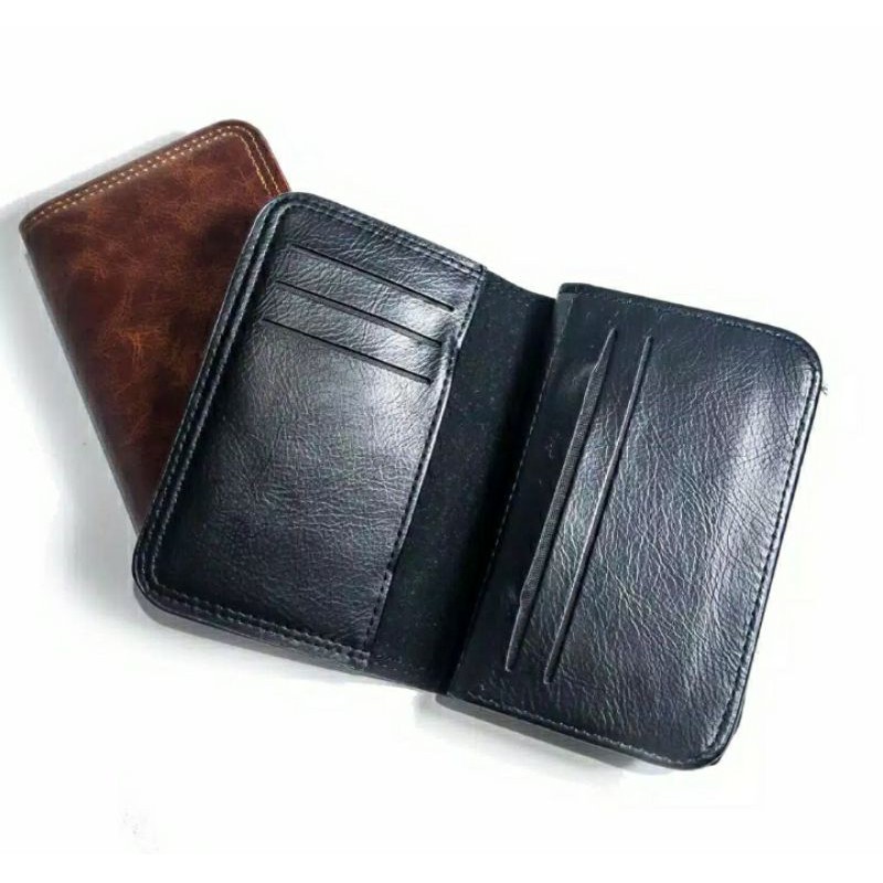 Dompet Pria Dompet Lipat Kulit Kualitas Super PREMIUM Ukuran Tanggung M-510