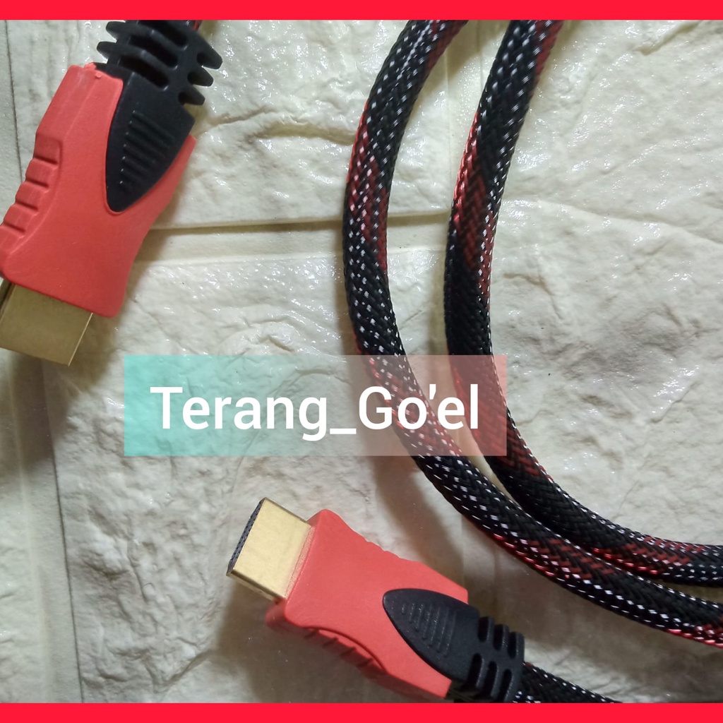 KABEL HDMI TV TO HDMI 1,5M/ 3M/KABEL SET TOP BOX/ KABEL HDMI SERAT JARING/ CABLE HIGH QUALITY/ HIGH SPEED