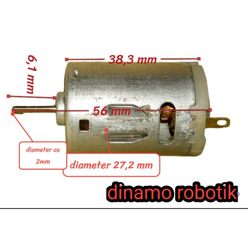 Dinamo Dc 12V high speed robotik RC toys brushed motors - dinamo hair dryers RS-385 original