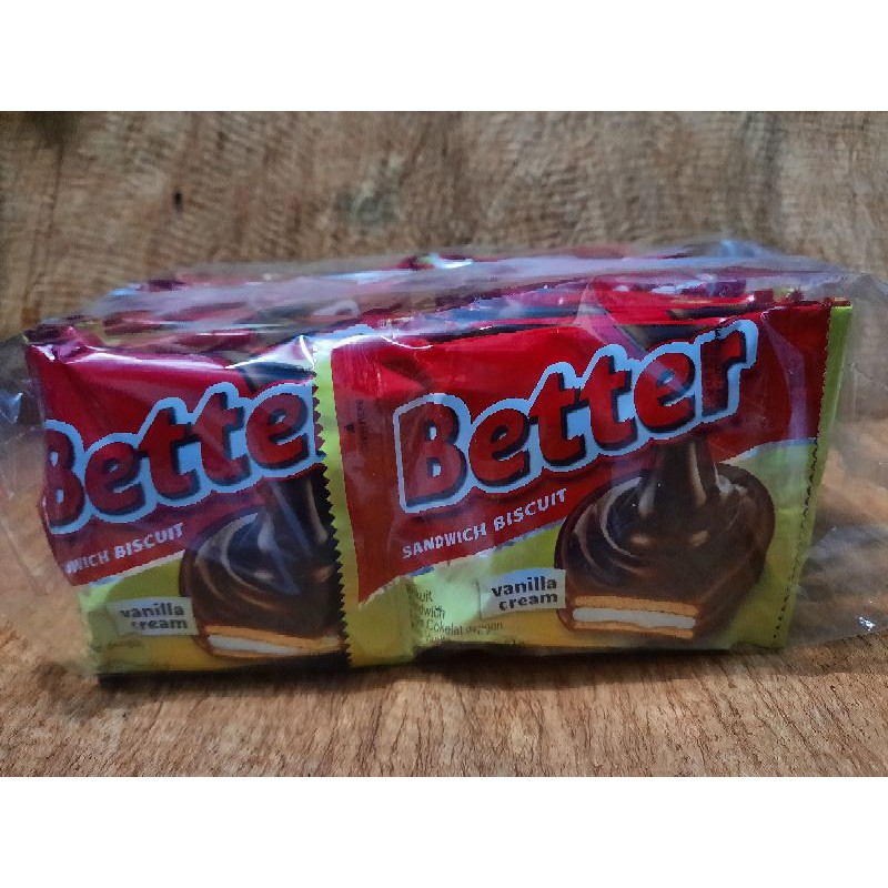 

Biskuit Better Vanilla Cream 1 Pack Isi 20 Pcs