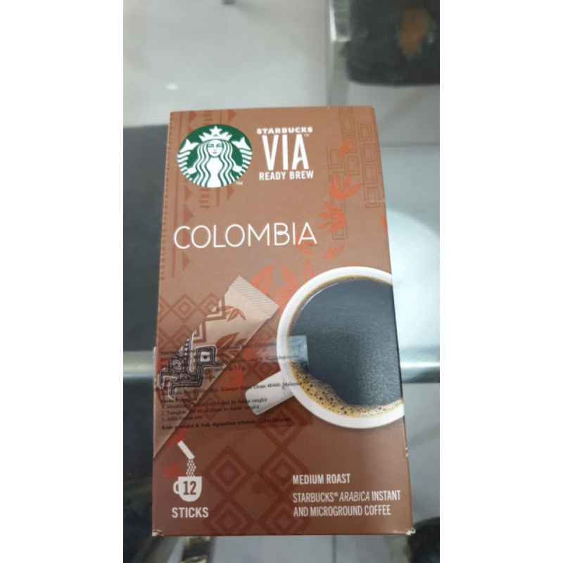 Starbucks Via ready brew Columbia 12 sticks