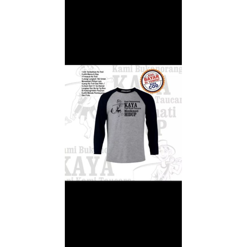 Kaos Lengan Panjang "ORANG MANCING" Pria/Wanita.