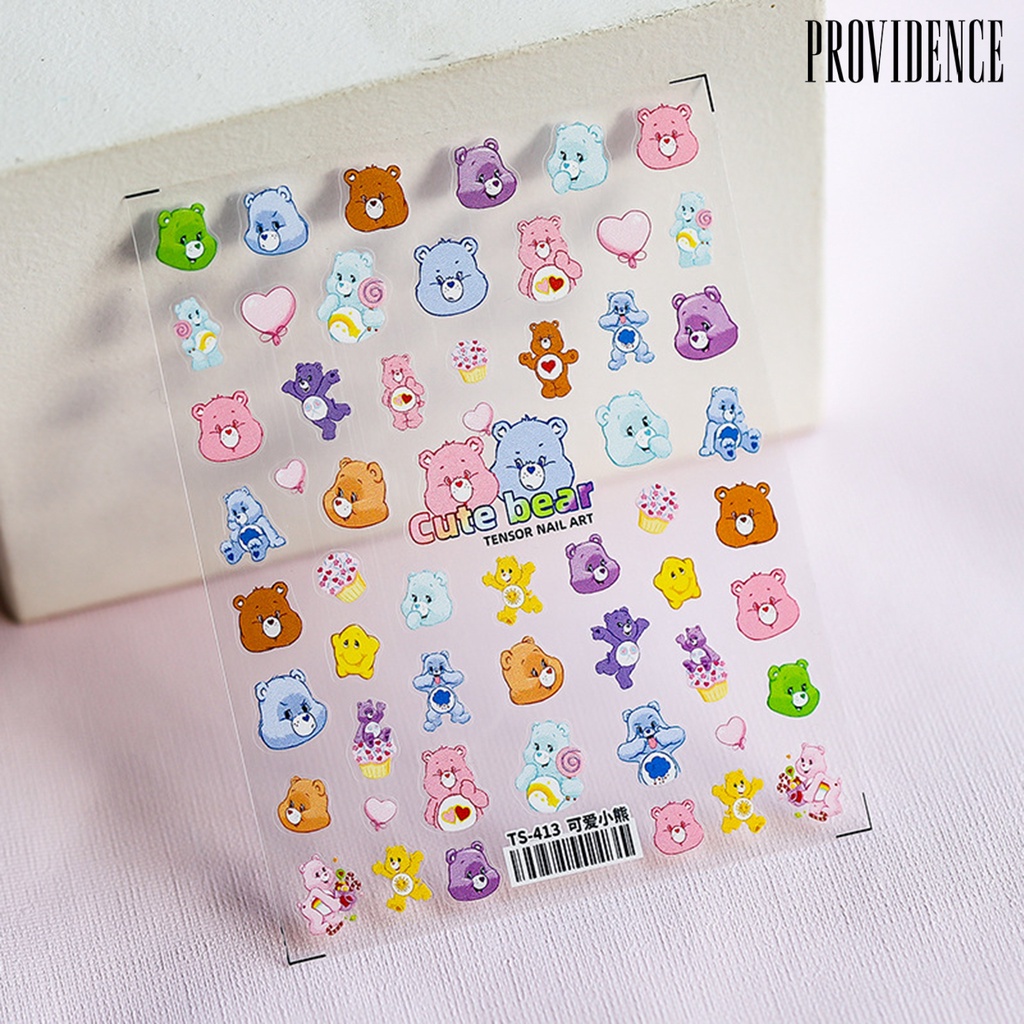 Providence Nail Embossed Decals Bear Shape 5D Effect Ultra Thin Japanese 5D Thin Tough Nail Stickers for Women