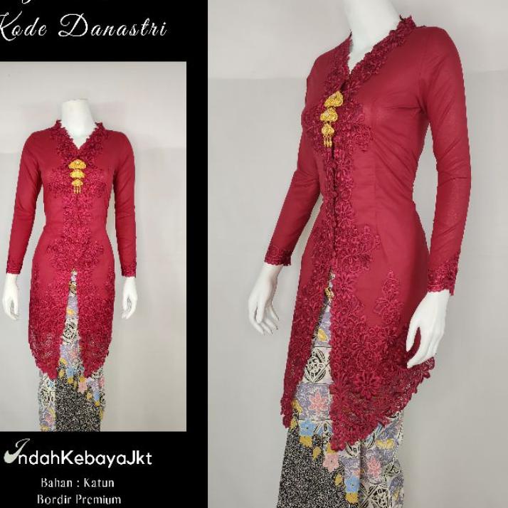 Abaya Kebaya Encim Modern Muslim Hijab Bahan Katun 