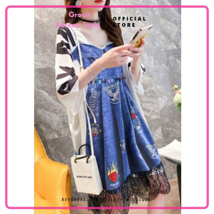 Tunik Midi Dress Polos / Midi Dress Crepe Dress Murah / Bahan Katun Rayon gamis Wanita Terbaru Kekin