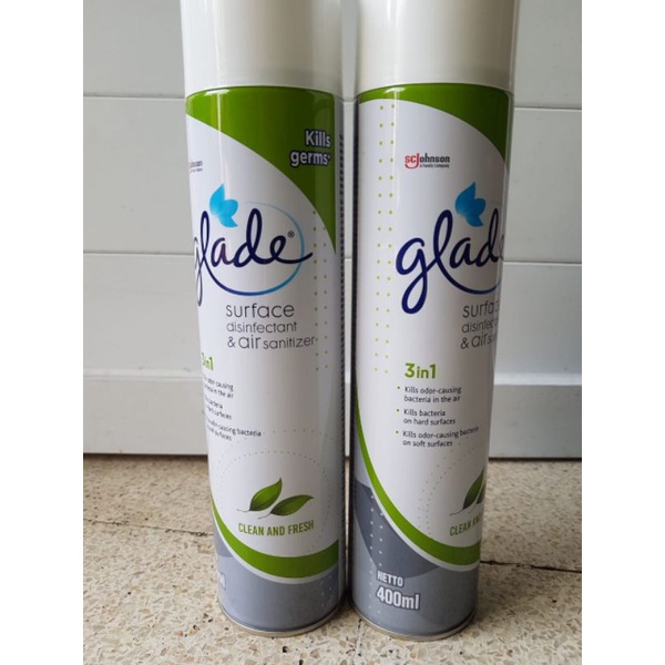 400 ML GLADE disinfectant&AIR Sanitizer/ Desinfectan semprot/ Desinfektan kaleng/ Air Sanitizer