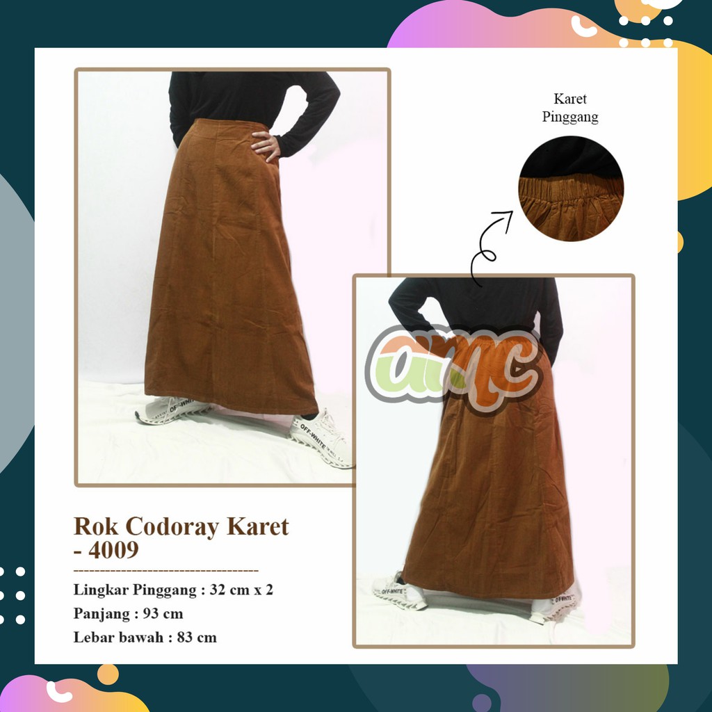 ROK MURAH/ ROK VIRAL / ROK CANTIK / ROK KEREN / ROK TRENDY / ROK PANJANG / Rok Codoray karet_4009