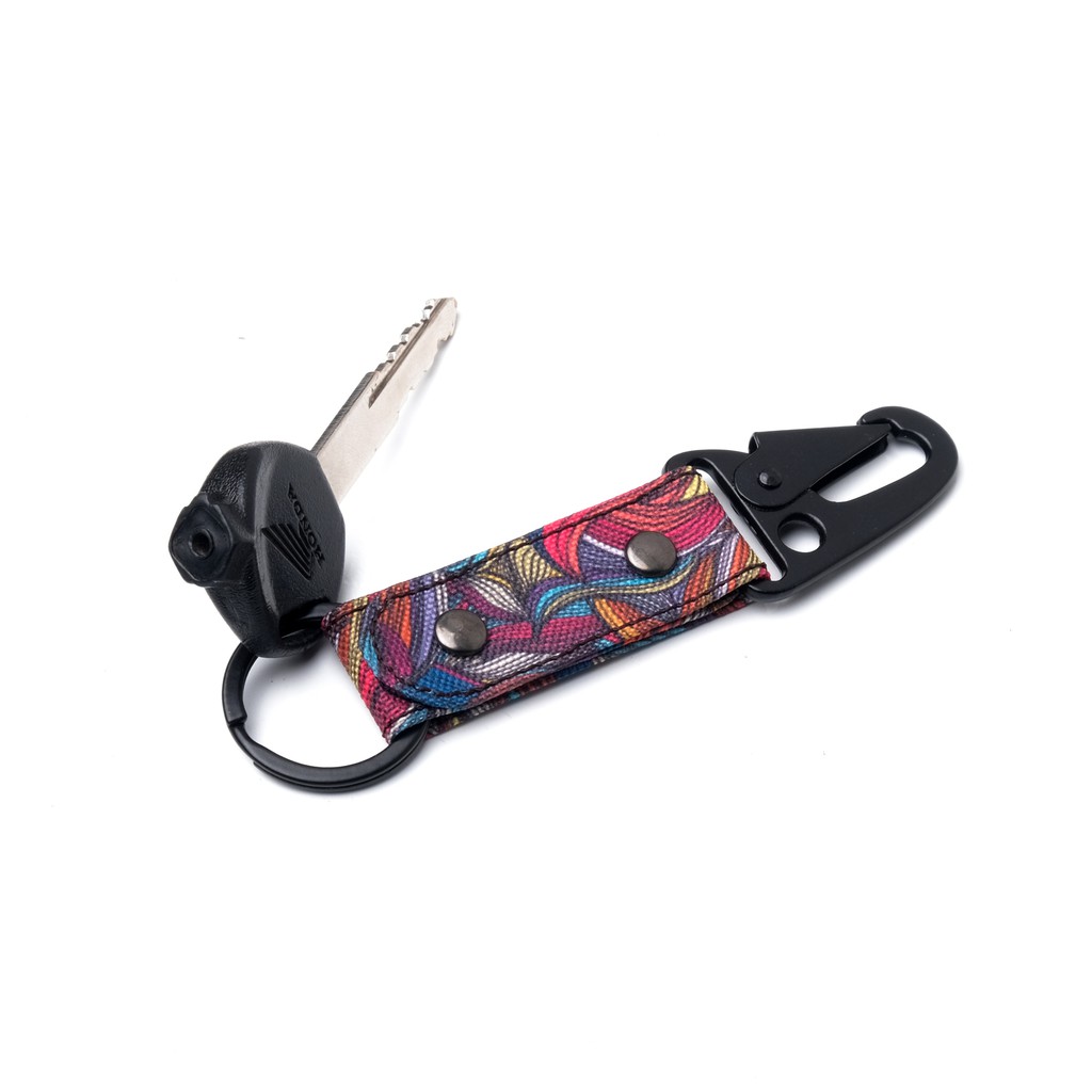 gantungan kunci carabiner kain motif - snaphook keychain - NKC228