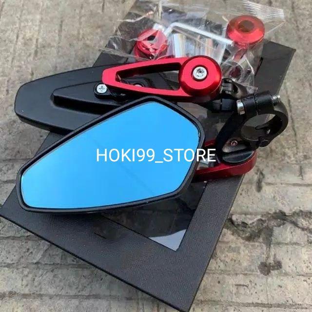 spion jalu oval spion bar end spion jalu stang spion variasi jalu spion nmax aerox pcx beat vario ninja cbr vixion-Merah