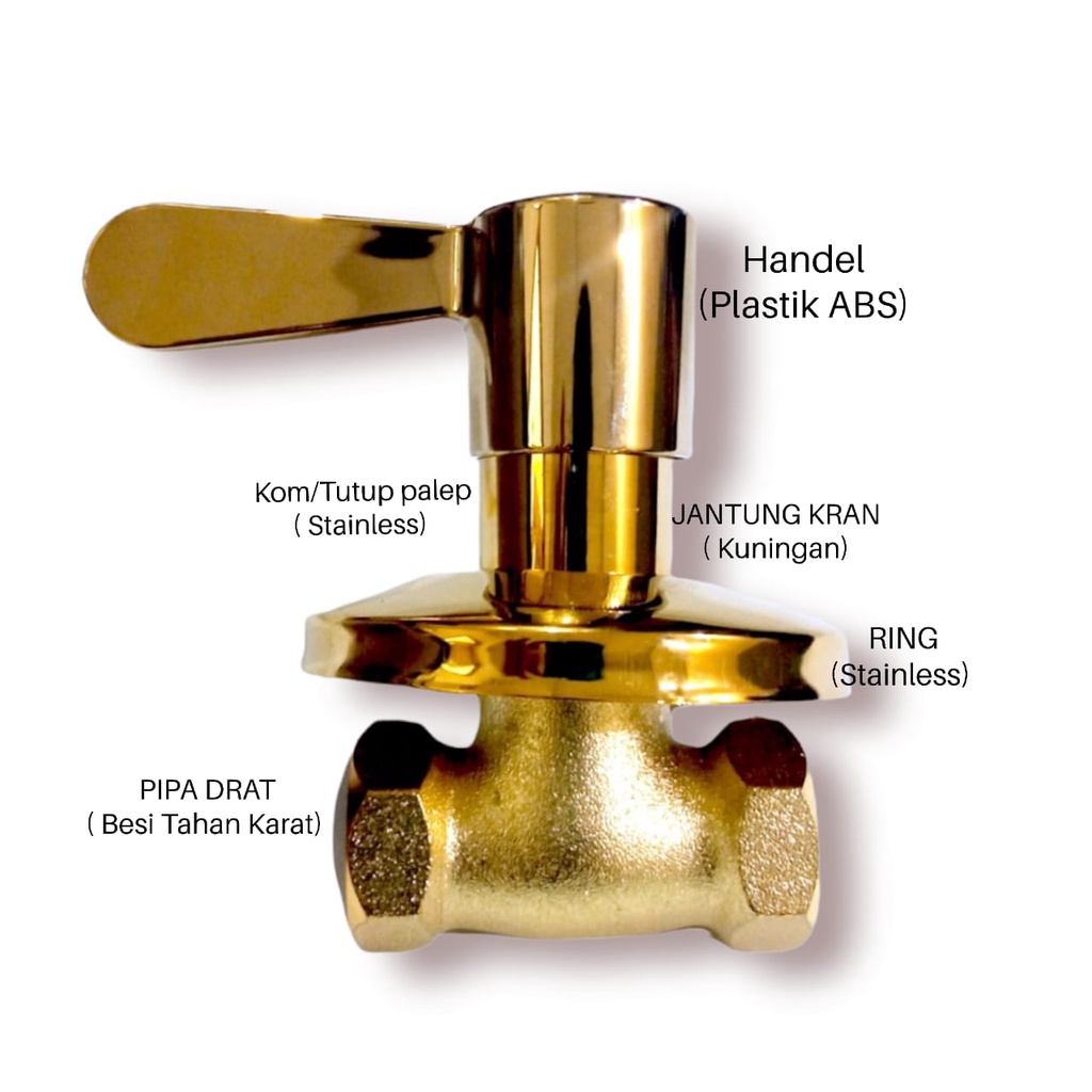 Wall Shower Tanam Tembok Kotak 8 inch - Wall Shower Kamar Mandi Gold | Sepaket Shower | Shower Tanam