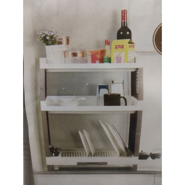 Rak Piring kecil plastik susun kecil atas meja