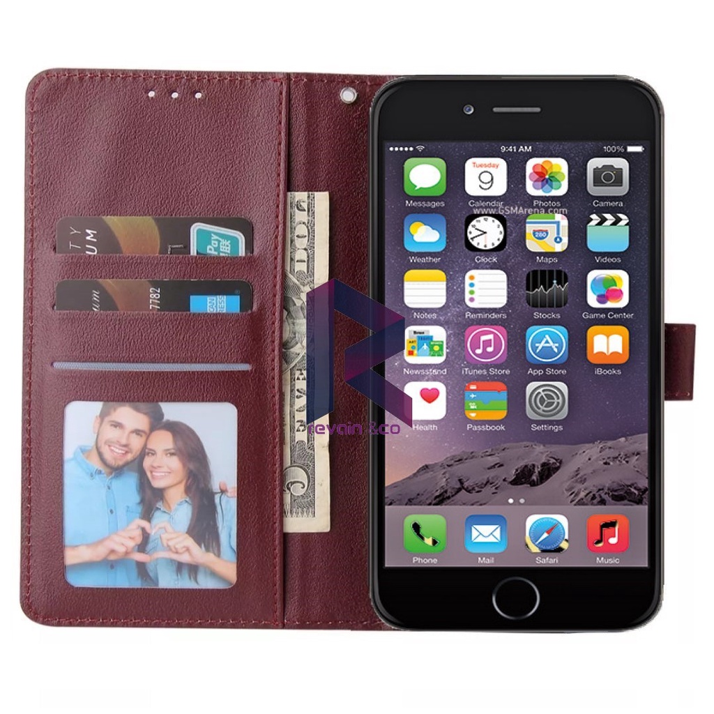 FLIP COVER IPHONE 8 PLUS CASING FLIP WALLET LEATHER KULIT PREMIUM SARUNG BUKA TUTUP FLIP CASE IPHONE 8 PLUS