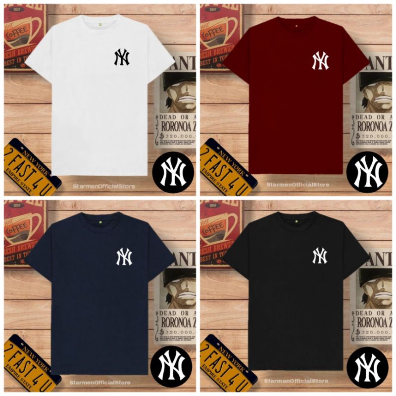 Kaos Distro Unisex NEW YORK NY Katun Combed 30s / sablon polyflex /polyflex premium / Pakaian Pria Wanita Atasan Cowok Cewek /kaos kekinian / kaos viral / tshirt tumbrl tee basic /SIZE M , L , XL , XXL / kaus oblong oversize kaos murah best seller ready