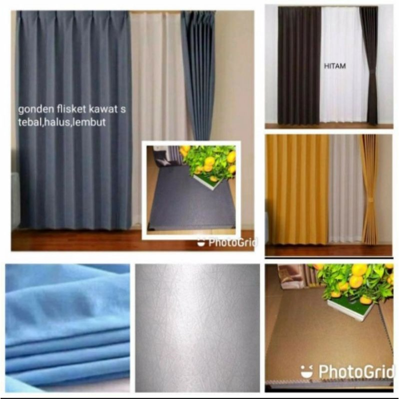 Tirai Gorden Blackout Polos Model Plisket