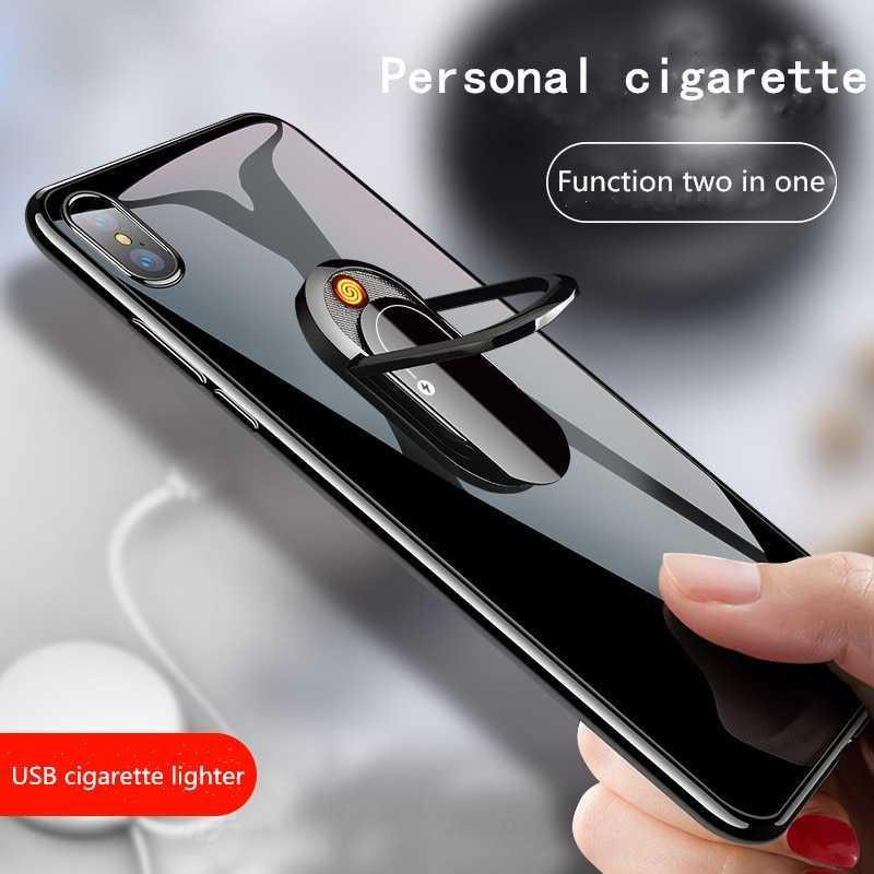 Stand Holder Smartphone Korek Elektrik Usb Lighter-focus