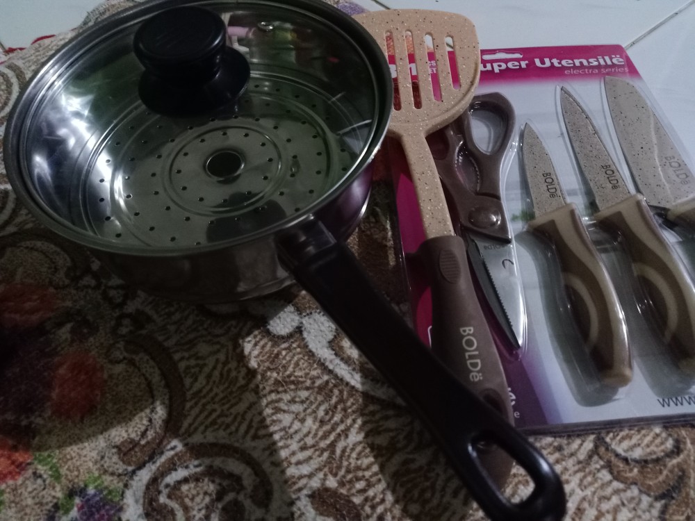 Panci Kukus Murah Multifungsi 20cm Steamer Panci Susu Milk Pot Dengan Saringan