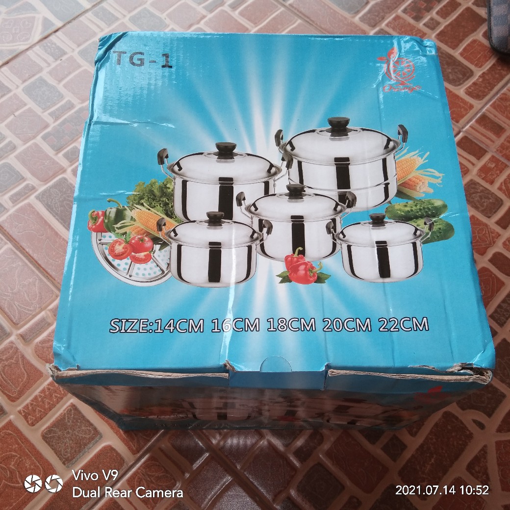 Panci Murah Isi 5 + Steamer / Panci Set/panci Stainless